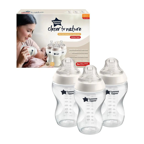 Tommee Tippee Closer to Nature Baby Bottle BPA-free (11oz, 3 Count) Tommee Tippee