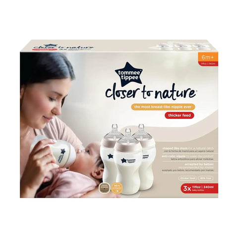 Tommee Tippee Closer to Nature Baby Bottle BPA-free (11oz, 3 Count) Tommee Tippee