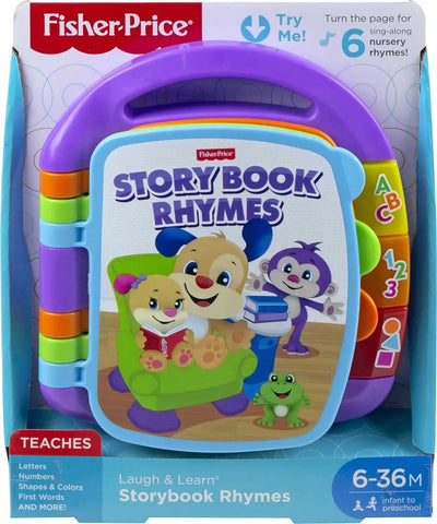 Fisher-Price Laugh & Learn Musical Baby Toy, Storybook Rhymes, Electronic Learning Book With Lights & Songs For Ages 6+ Months - Baby Bamboo