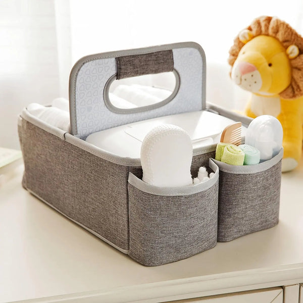Compact Baby Essential Organizer Bag - Portable Diaper Caddy