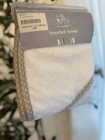 Elli & Raff Hooded Towel, 100% Cotton One Size Baby Bamboo