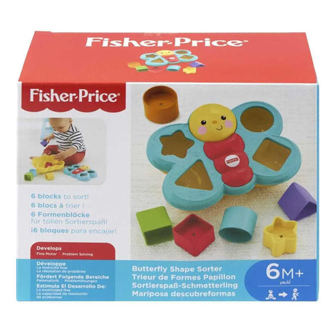 Fisher-Price Butterfly Shape Sorter, baby blocks activity toy for ages 6 months and older Fisher-Price