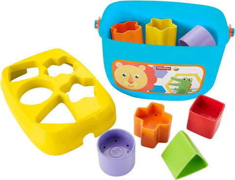 Fisher-Price Infant Gift Set with Baby’s First Blocks (10 Shapes) and Rock-a-Stack Ring Stacking Toy for Ages 6+ Months (Amazon Exclusive) Fisher-Price