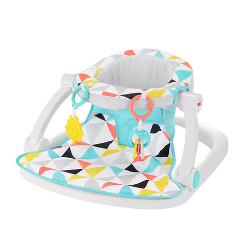 Fisher-Price Sit-Me-Up Floor Seat Portable Baby Chair With Clacker And Teether Toys, Windmill Fisher-Price