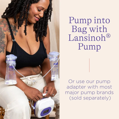 Lansinoh Breastmilk Storage Bags, 200 Count Value Pack, Easy to Use Milk Storage Bags for Breastfeeding, Presterilized, Hygienically Doubled-Sealed, for Refrigeration and Freezing, 6 Ounce lansinoh