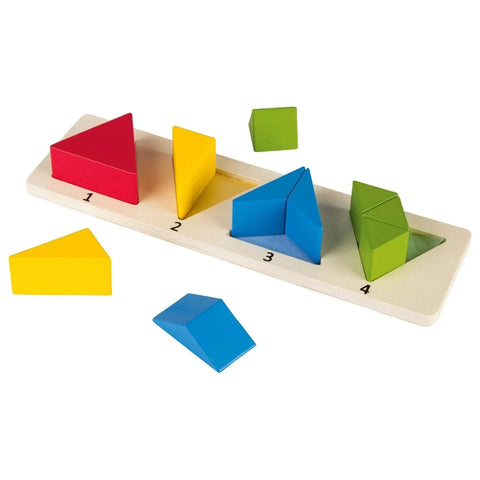 PLAYTIVE WOODEN TRIANGLE GEOMETRIC PUZZLE Baby Bamboo