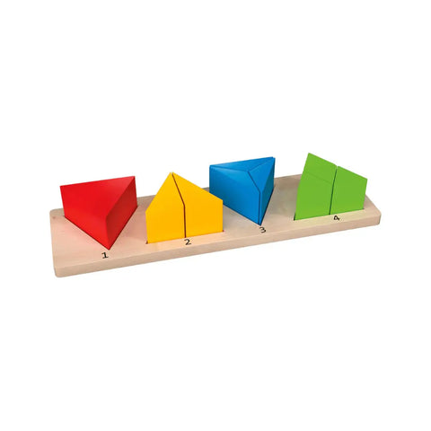 PLAYTIVE WOODEN TRIANGLE GEOMETRIC PUZZLE Baby Bamboo