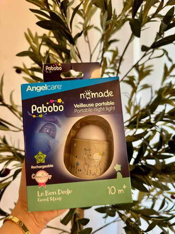 Pabobo Portable Nightlight 70 Hours Battery Time - Beige Baby Bamboo