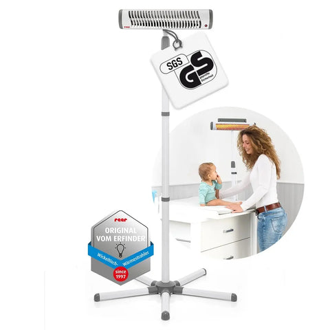 Reer EasyHeat Flex Changing Table Lamp with Base for Babies Compact Design Baby Bamboo