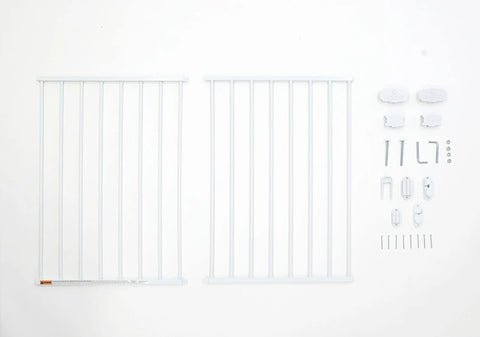 Regalo 2-in-1 Extra Wide Stairway and Hallway Walk ThroughBaby Safety Gate, Hardware Mounting, White 102.87 cm (width) × 72.39 cm (height) Baby Bamboo