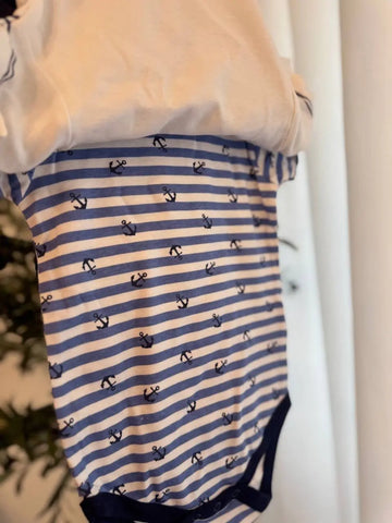 Rock a Bye Baby 3 Bodysuits, Captain Style Baby Bamboo