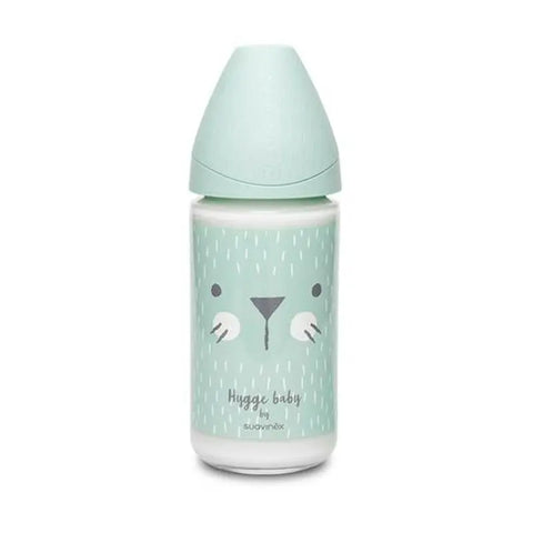 SUAVINEX GLASS BOTTLE 240ML 3 POSITIONS TEAT SILICONE Baby Bamboo