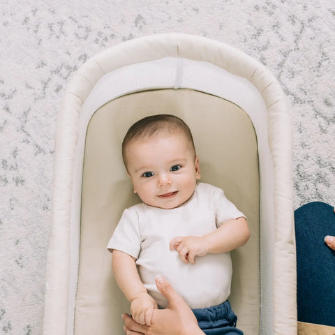 Snuggle Nest Organic Portable Bassinet-Organic Oat Baby Bamboo