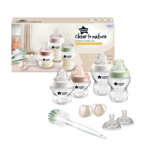 Tommee Tippee Closer to Nature Newborn Baby Bottle Starter Kit, Mixed Sizes and Colours Tommee Tippee