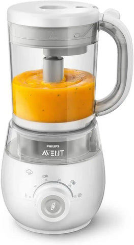 Philips Avent 4-In-1 Steamer Blender Healthy Baby Food Maker, SCF883/01 - Baby Bamboo