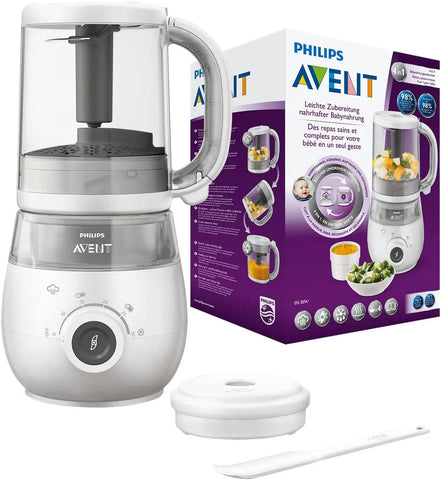 Philips Avent 4-In-1 Steamer Blender Healthy Baby Food Maker, SCF883/01 - Baby Bamboo