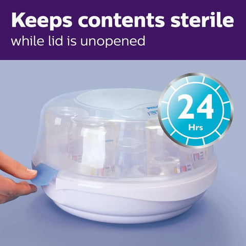 Philips AVENT Microwave Steam Sterilizer for Baby Bottles, Pacifiers, Cups and More, SCF281/05 Phillips Avent