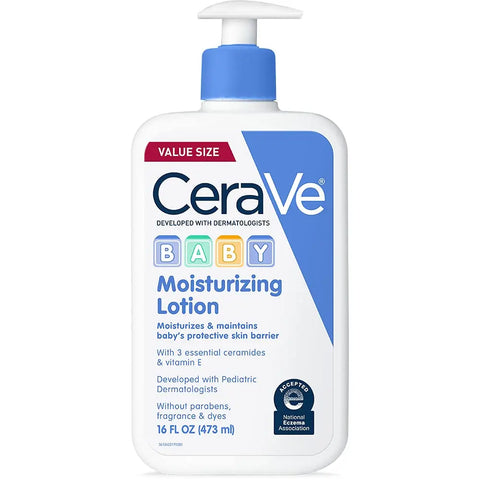 CeraVe Baby Lotion | Gentle Baby Skin Care with Ceramides, Niacinamide & Vitamin E | Fragrance, Paraben, Dye & Phthalates Free | Lightweight Baby Moisturizer - Baby Bamboo