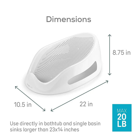 Angelcare Baby Bath Support (Grey) | Ideal for Babies Less Than 6 Months Old - Baby Bamboo