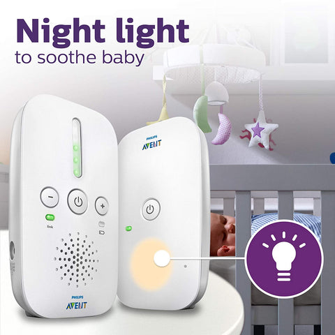 Philips AVENT Audio Baby Monitor DECT, White, SCD502/10 - Baby Bamboo