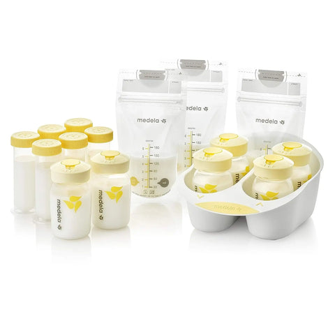Medela Breast Milk Storage Solution Set, Breastfeeding Supplies & Containers, Breastmilk Organizer, Made Without BPA - Baby Bamboo