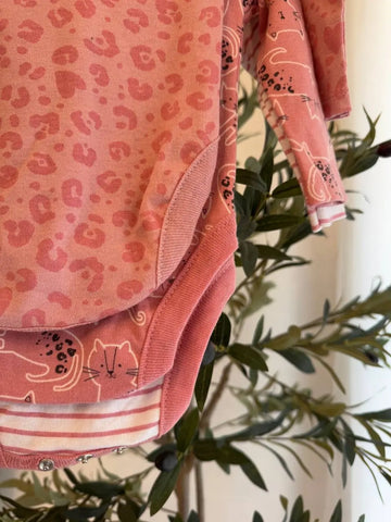 BABY GIRLS AOP ORGANIC 3 PACK BODYSUITS WITH EXTENDABLE GUSSETS (0-12 MONTHS) Lily & Jack Green Label