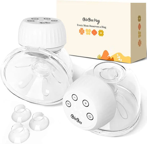 BIOBOO Hug Breast Pump Hands Free Baby Bamboo