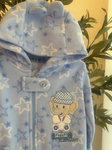 Baby Boy Fleece Overall – Elephant Design Baby Bamboo