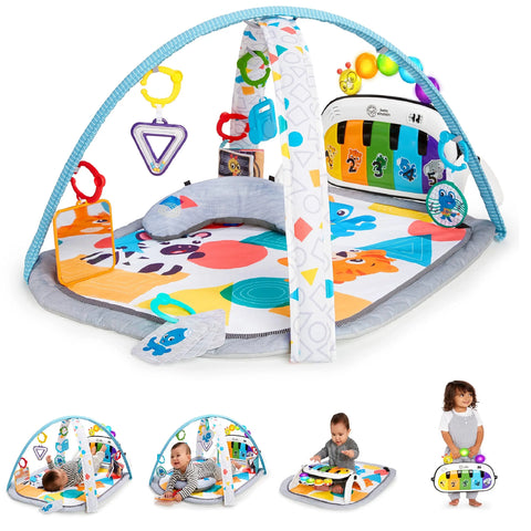 Baby Einstein 4-in-1 Kickin' Tunes Music and Language Play Gym and Piano Tummy Time Activity Mat Baby Bamboo