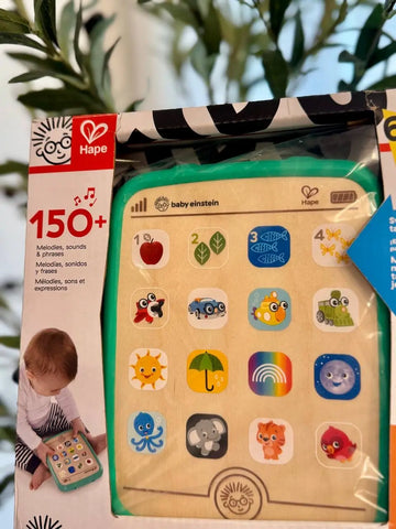 Baby Einstein Magic Touch Curiosity Tablet Wooden Musical Toy, 6 Months + Baby Bamboo