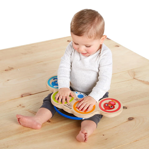 Baby Einstein Magic Touch Wooden Drum Musical Toy, Ages 6 months Plus Baby Bamboo