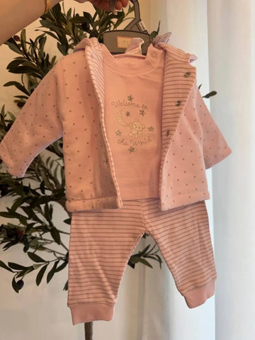 Baby Girl 3-Piece Winter Outfit - Welcome to the World Baby Bamboo