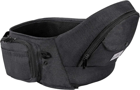 Baby Hip Seat Carrier, Toddler Carrier for Child Infant with Adjustable Long Waistband, Various Pockets, and Ergonomic No-Slipped Seat Perfect for 8-66lbs All-Seasons Black baby carrier