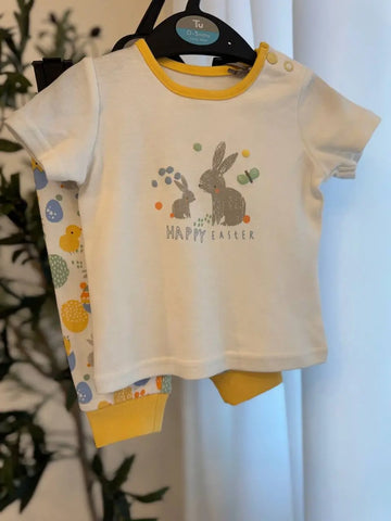 Baby Tu Baby Girl 2 Pcs Happy Easter Set Baby Bamboo