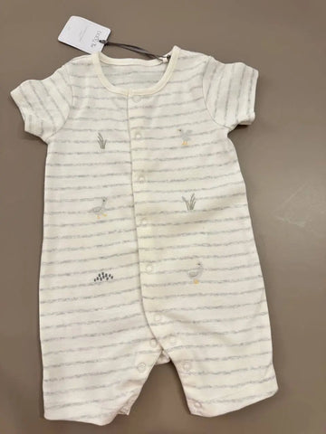 Baby Tu Cotton Overall, Cream Baby Bamboo