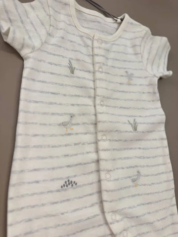 Baby Tu Cotton Overall, Cream Baby Bamboo