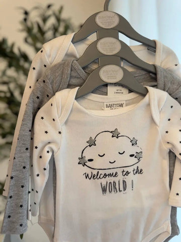 BabyTown 3 Bodysuits Baby Bamboo