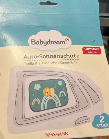 Babydream Self‑Adhesive Car Sunshade (No Suction Cups) – 2‑Pack Baby Bamboo