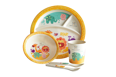 Bamboo Fibre Dinner Set - 5 piece Baby dinner dining set Baby Bamboo