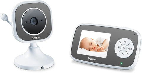 Beurer by 110 Video Baby Monitor with Infrared Night Vision Function, 300 Metre Range Baby Bamboo