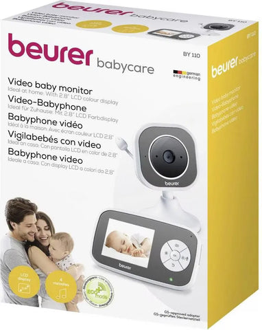 Beurer by 110 Video Baby Monitor with Infrared Night Vision Function, 300 Metre Range Baby Bamboo