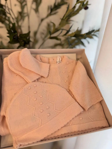 Bonjour Bebe 4 Piece Set, Pink Baby Bamboo