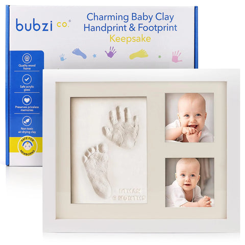 Bubzi Co Baby Footprint Kit, Baby Foot and Hand Print Kit Baby Bamboo