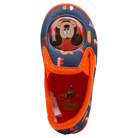 Elasticated low slippers with Mickey Disney badge - Baby Bamboo