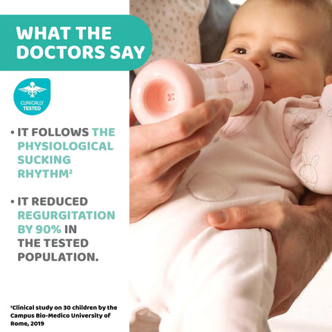 Chicco Perfect 5 Wide-neck Baby Feeding Bottle 150ml - 0M+ - For Girls Baby Bamboo