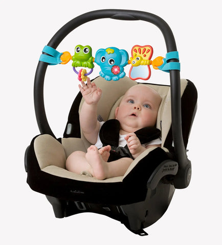 Playgro Travel Trio Musical Pram Tie REFRESH - Baby Bamboo