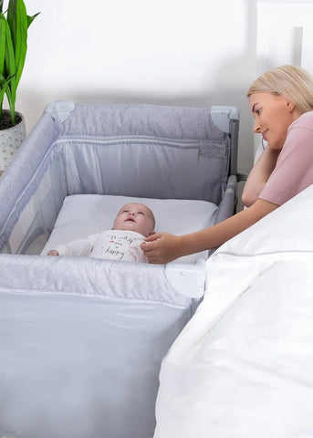 Dreamer Bedside Crib with Newborn Bassinette Baby Bamboo