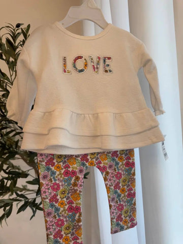 Dunnes Floral Sweat Set, 0-3M Baby Bamboo