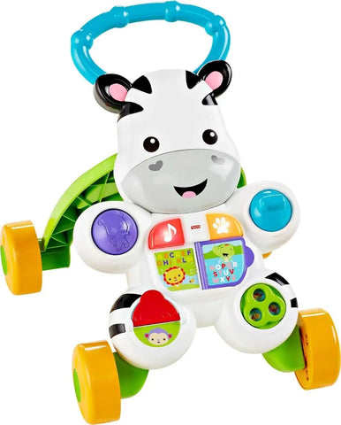 Fisher-Price Baby Learning Toy Learn with Me Zebra Walker with Music Lights and Fine Motor Activities for Ages 6+ Months Fisher-Price