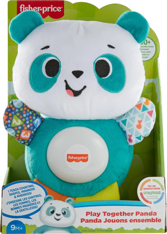 Fisher-Price Baby Learning Toy Linkimals Play Together Panda Plush for Ages 9+ Months Fisher-Price